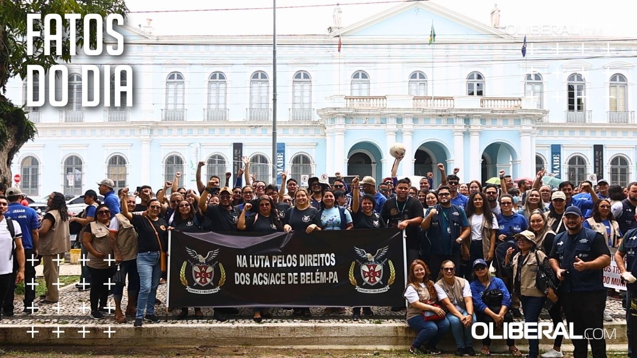 Agentes comunitários de saúde e agentes de combate às endemias realizam protesto em Belém