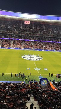 Ambientazo de Champions en el Metropolitano