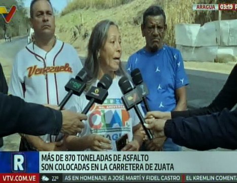 Aragua | Realizan colocación de 870 toneladas de asfaltado en la carretera de Zuata