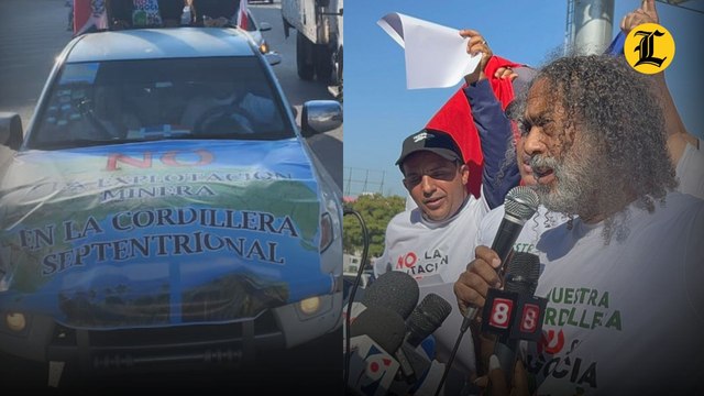 Cientos se unen a marcha caravana en contra de explotación minera el cordillera Septentrional