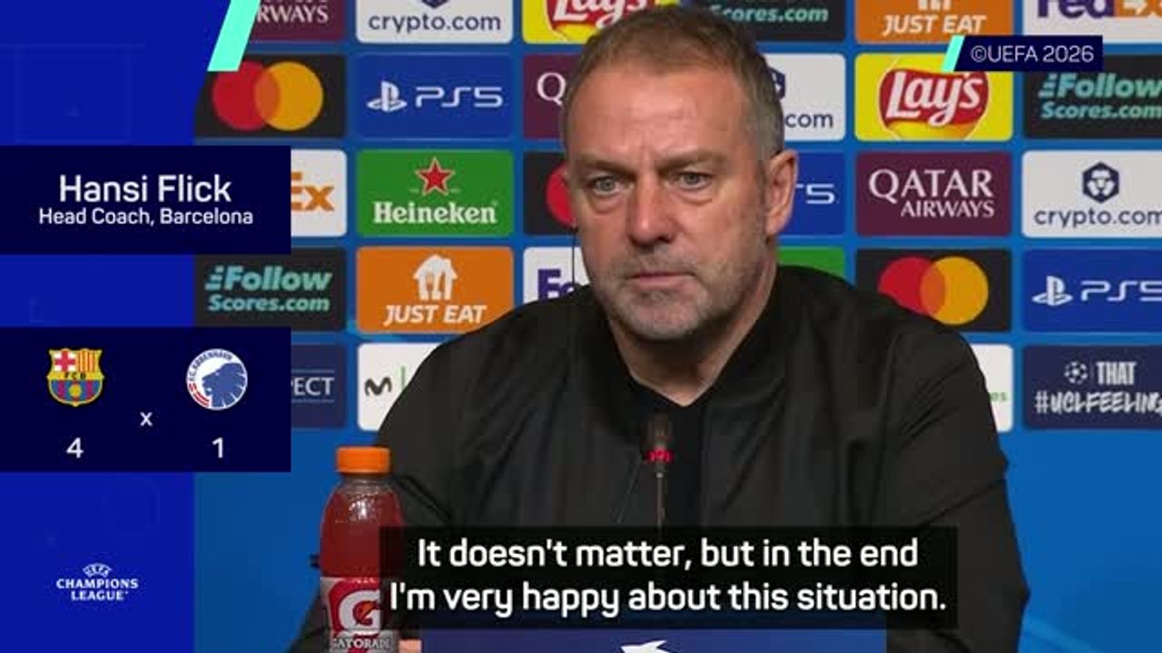 Flick delighted as Barcelona hit Premier League standard in Champions League