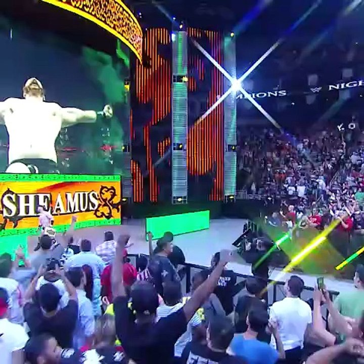 Kane destroys Sheamus & Seth Rollins - Night of Champions 2015