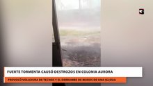 Fuerte tormenta causó destrozos en Colonia Aurora