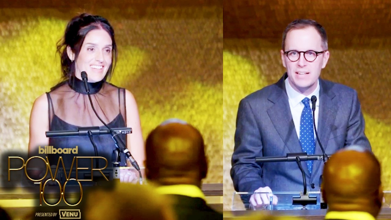 Imran Majid & Justin Eshak Presents the Executive of the Year Award to Janelle Lopez Genzink | Billboard Power 100 Party 2026