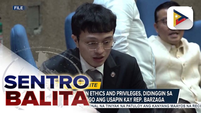 Posibleng pagpapalawig sa suspensyon kay Rep. Barzaga, didinggin susunod na linggo; Barzaga, hindi umano haharap at hindi rin natatakot sa banta na expulsion | ulat ni Vel Custodio