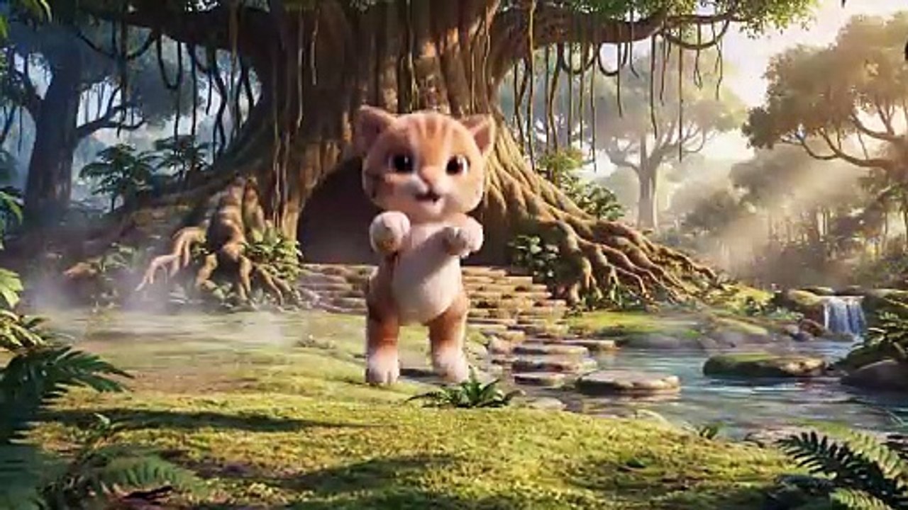 Curious Baby Kitten Finds a Secret Tree Hole! | Nursery Rhymes & Kids Songs | MBA Songs