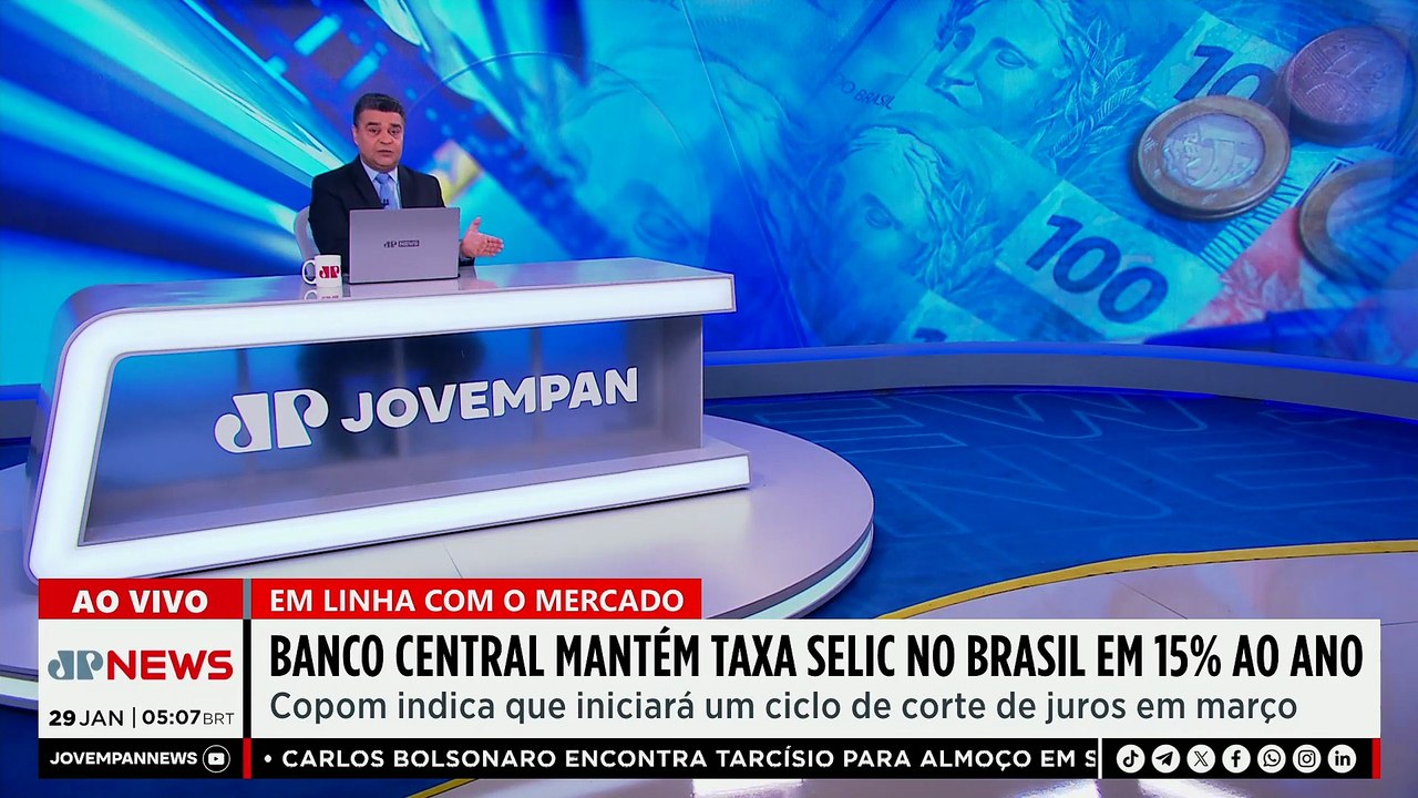 Banco Central mantém Selic em 15% ao ano