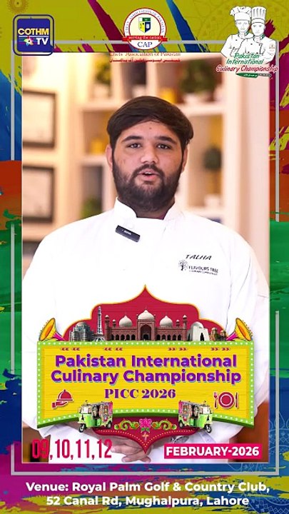 Chef Talha Excited to Be Part of PICC 2026 Culinary Excellence!