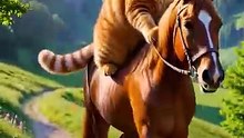 Cat Rides Horse Through Epic Green Mountains... What Happens Next? 😺🐴🏞️ | Epic Cat Adventure!