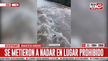 Tremendo: arriesgaron sus vidas al arrojarse a nadar en un lugar prohibido