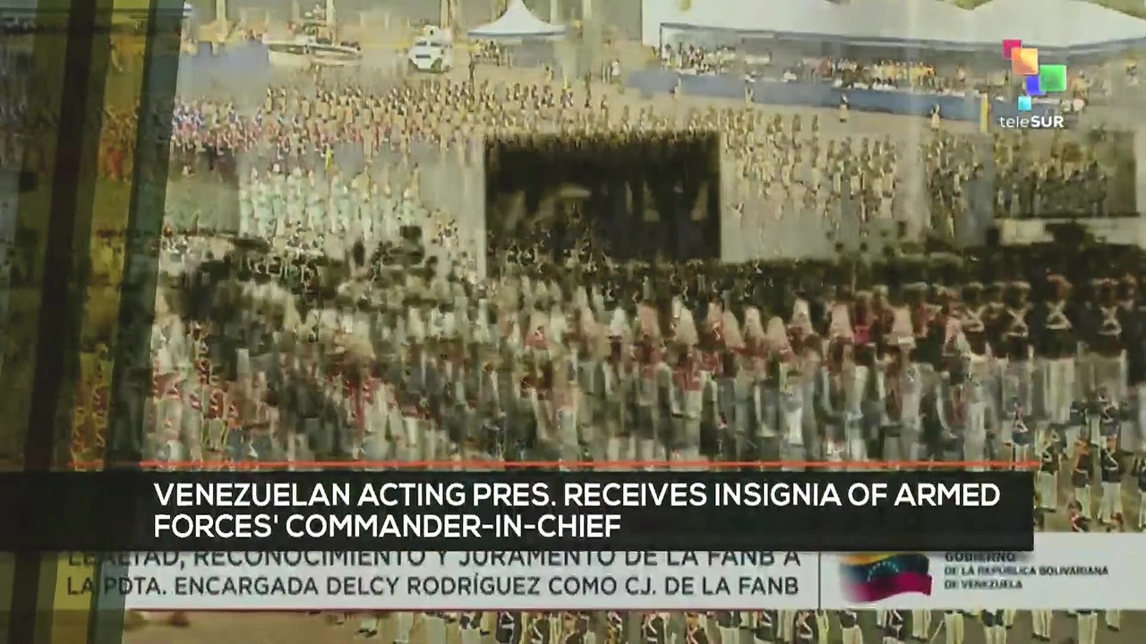 FTS 8:30 29-01: Venezuelan Acting pres. receives insignia of Armed Forces´ Commander-in-Chief