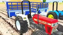 MP King vs 4 Cylinder Tractor Trolley Power Test | Indian Desi Life Simulator 3D