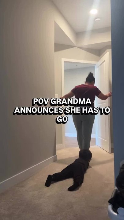Toddler Refuses to Let Grandma Leave the House