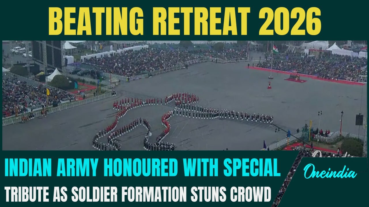 Beating retreat 2026: Indian Army Soldier Forma...