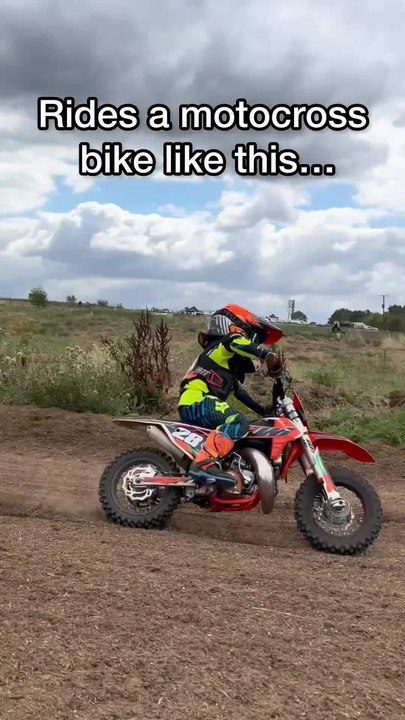 Four Year Old Motocross Rider Owning the Dirt Track