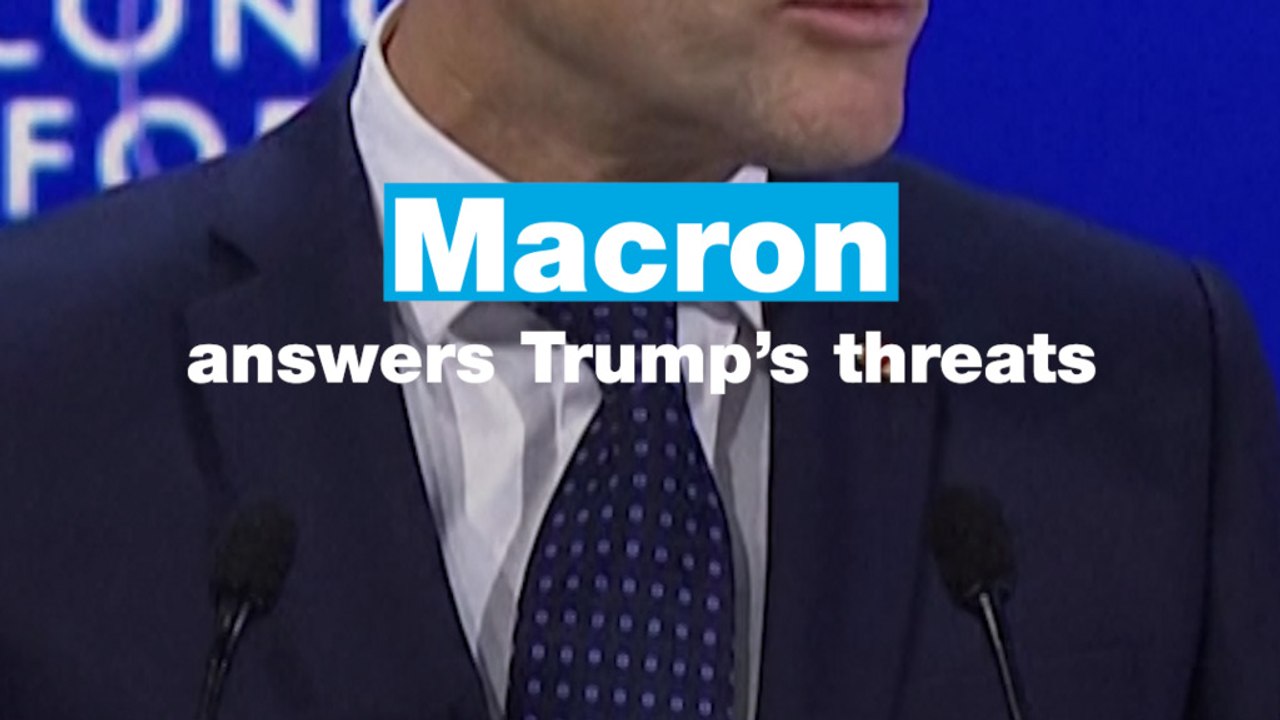 Macron answers Trump's tariff threats at Davos World Economic Forum