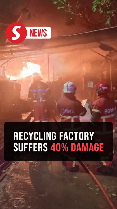 Recycling factory in Chan Sow Lin damaged in fire