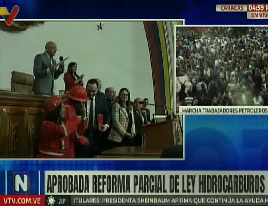Pdte. de la AN Jorge Rodríguez remite a la Presidenta Encargada la Ley Orgánica de Hidrocarburos