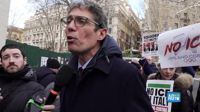 Roma, presidio davanti all'ambasciata USA: «No alla presenza degli agenti Ice alle Olimpiadi invernali di Milano e Cortina»