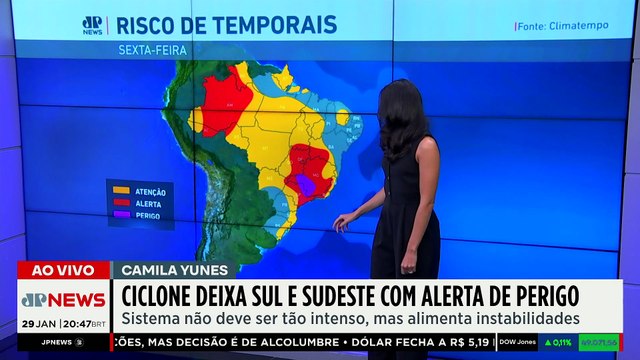 Previsão do Tempo: Inmet emite alerta de perigo para ciclone no Sul e Sudeste do Brasil