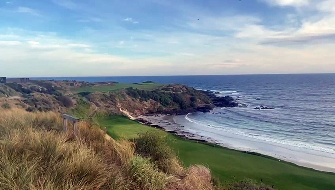 A panoramic view of Cape Wickham Golf Links