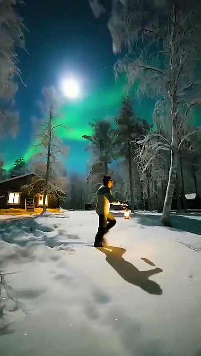 Relaxing Winter - Northern Lights in Lapland Finland