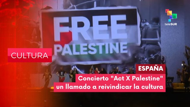 CULTURA EDICIÓN CENTRAL | España | Llamado a reivindicar la cultura con concierto Act X Palestine 29-01-2026