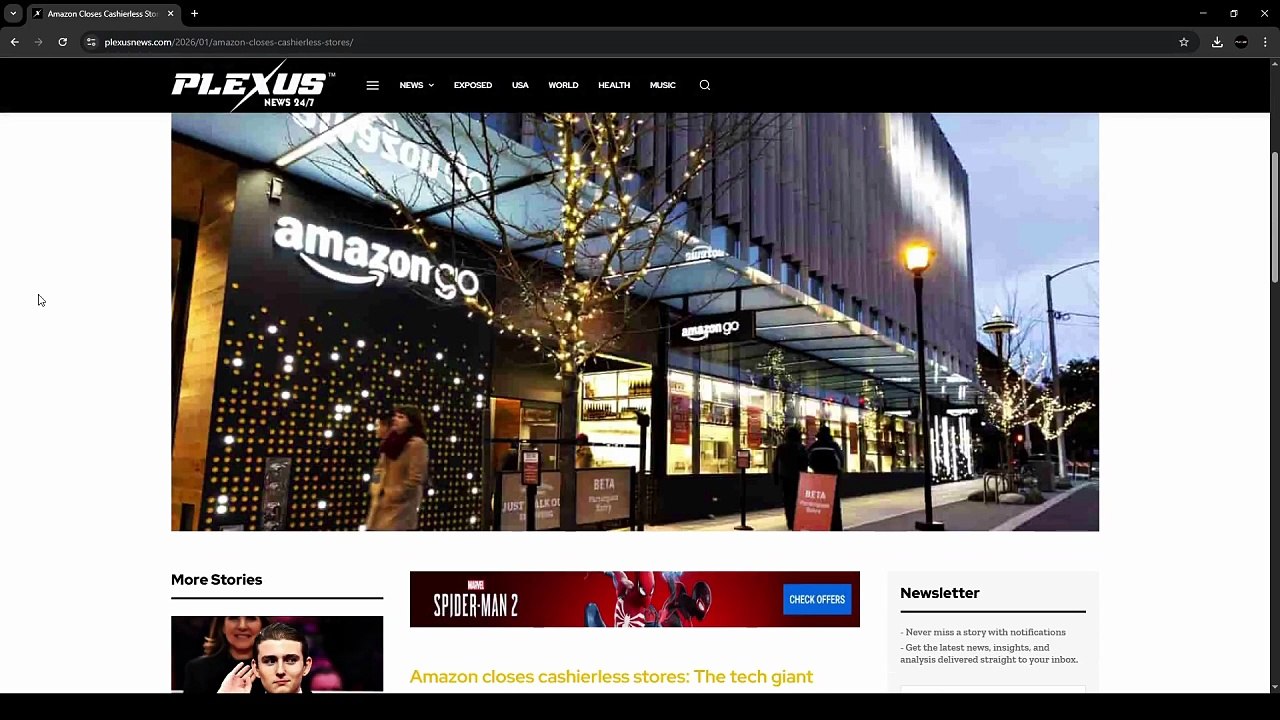 Plexus News: Amazon Shuts Down All Cashierless Go Stores