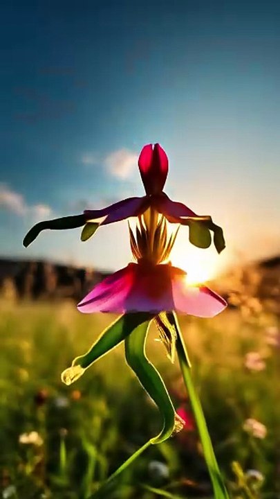 草原のお花のダンス