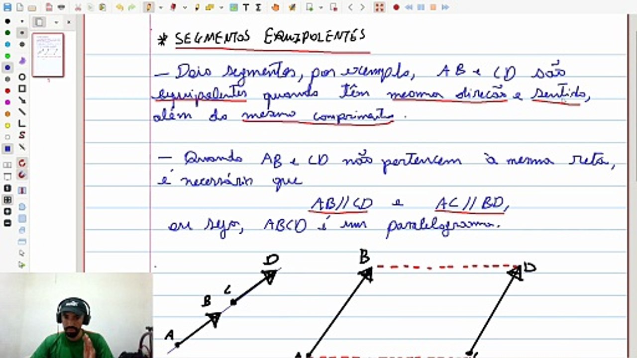 VETORES: Segmentos Equipolentes; Propriedades de  Segmentos Equipolentes | VET&GEO-A1.6