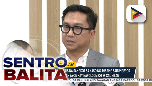 Atong Ang at isang lokal na opisyal, tinangkang manuhol para i-areglo ang mga pulis na sangkot sa kaso ng 'missing sabungeros' ayon kay Napolcom Chief Calinisan | ulat ni Ryan Lesigues