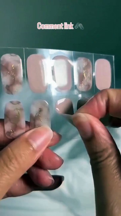 Easy peasy nail game 💅! Tried Semi-Cured Press-On Gel Nail Stickers for the first time and I'm loving the convenience