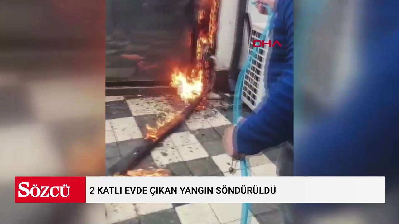 2 katlı evde çıkan yangın söndürüldü