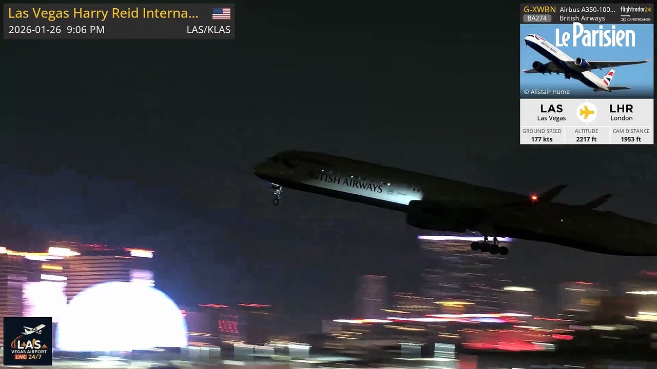 Un avion British Airways perd une roue en plein décollage de l’aéroport de Las Vegas