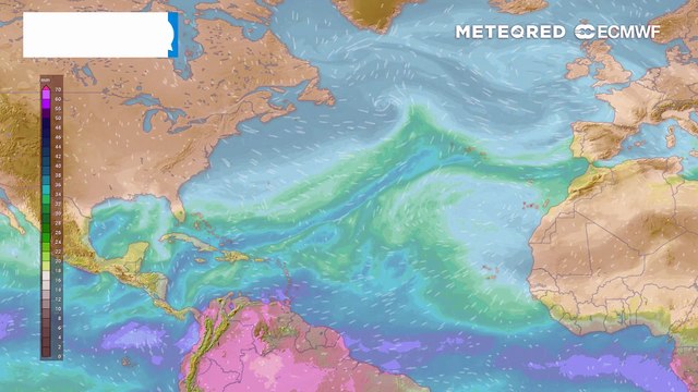 L'aria molto umida e temperata in uscita dai mari tropicali americani, a seguito dell'ondata di gelo degli USA, scontrandosi con le masse d'aria polare sull'Atlantico Settentrionale, crea un fiume atmosferico verso l'Italia.