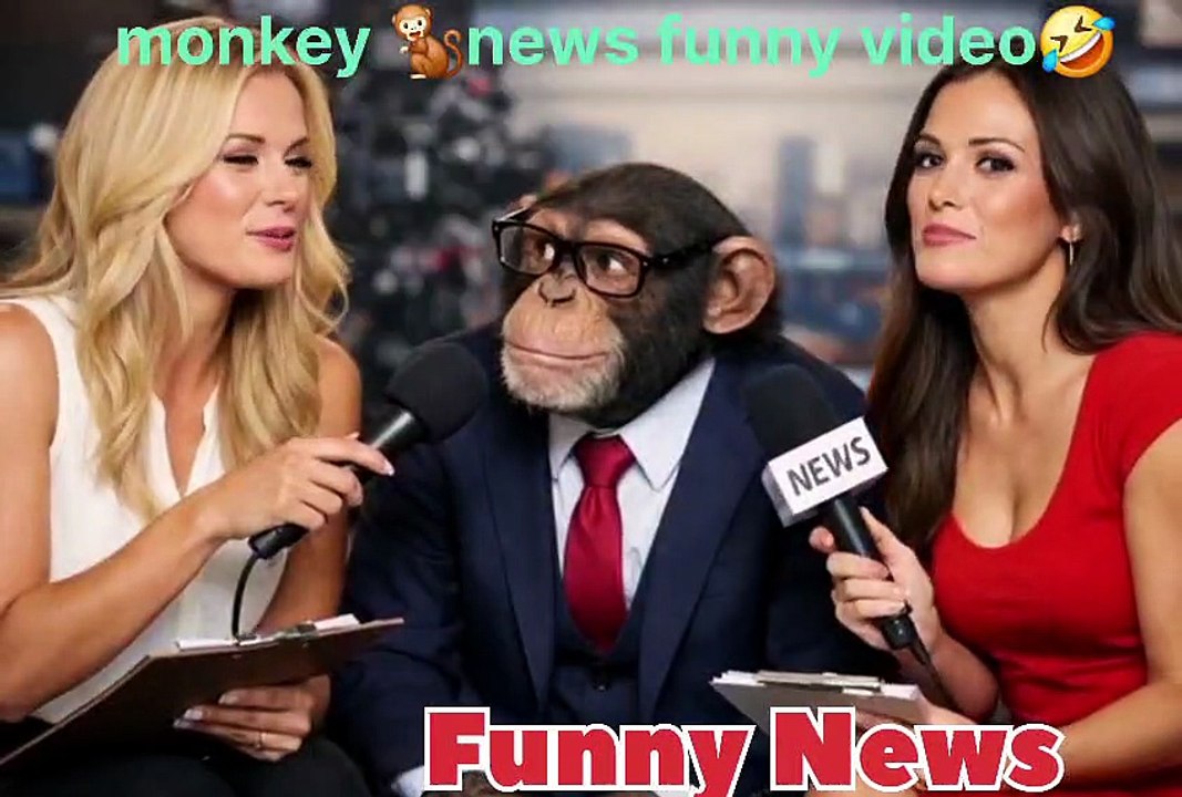 Monkey🐒 funny news interview viral joks monkey funny video #News viral monkey