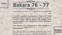 Esad Mansur - Bakara Suresi Tefsiri 76-77