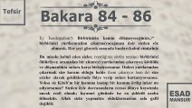 Esad Mansur - Bakara Suresi Tefsiri 84-86