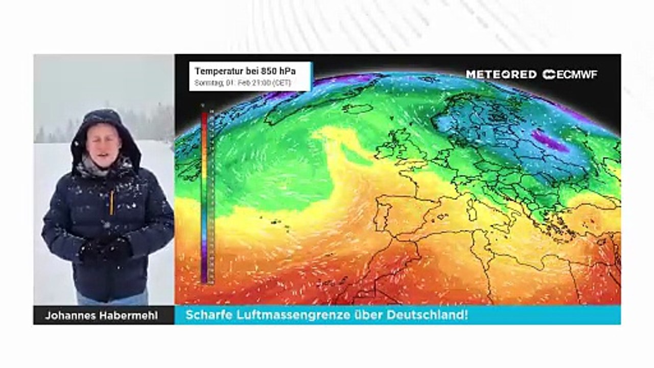 Scharfe Luftmassengrenze über Deutschland!