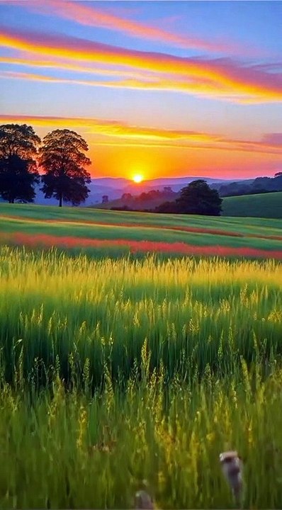 Sun rising view