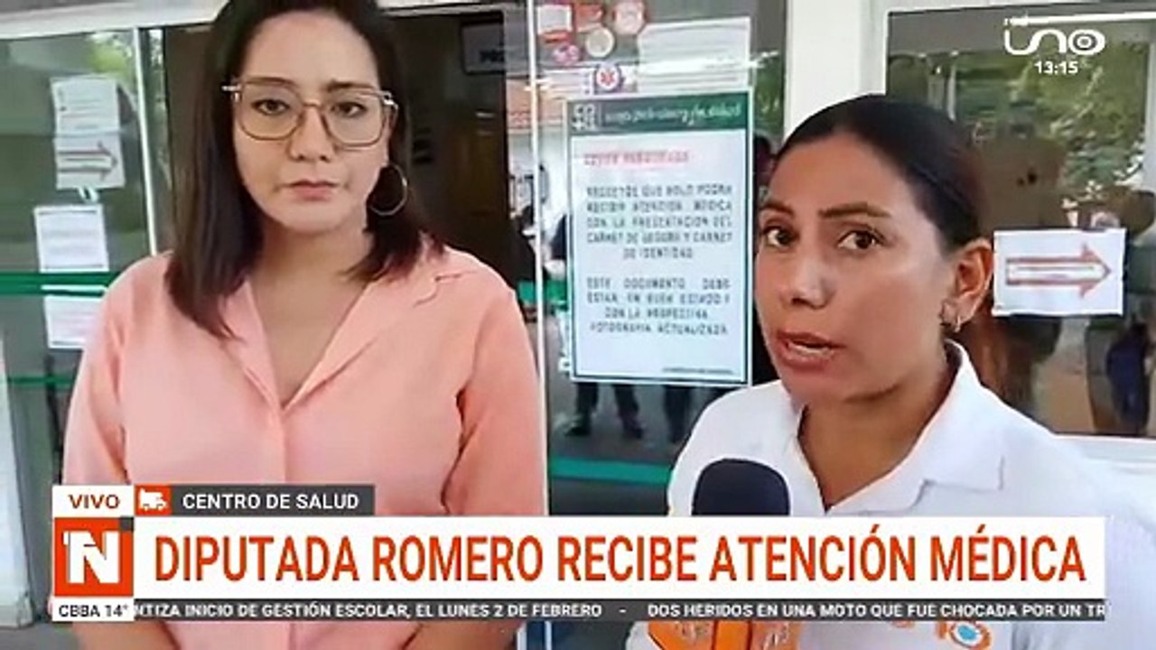 DIPUTADA ROMERO RECIBE ATENCIÓN MÉDICA