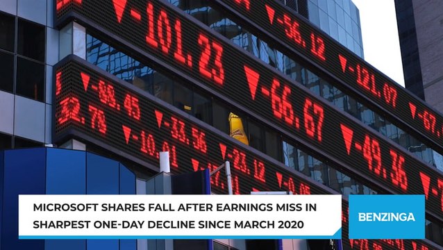 Microsoft Shares Slide