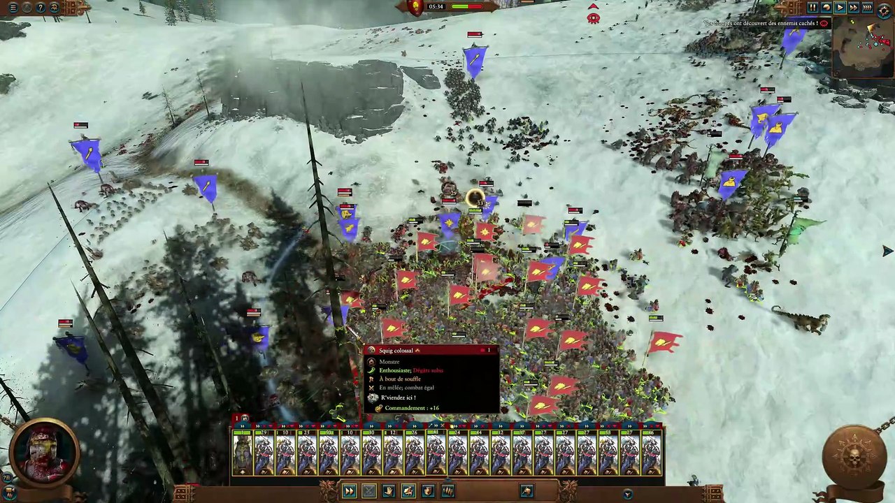 Total War Warhammer III Bretonien et Elfes des bois contre Orques (échec)