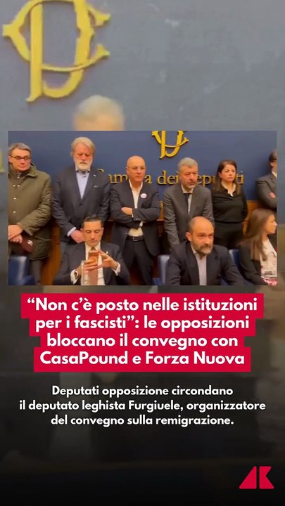 Stop alla conferenza sulla remigrazione a Montecitorio dopo l’occupazione della sala stampa. Le opposizioni: “Nessuno spazio nelle istituzioni per fascismo e nazismo”.