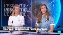 Les porte-drapeau Chloé Trespeuch et Cécile Hernandez sur France 24