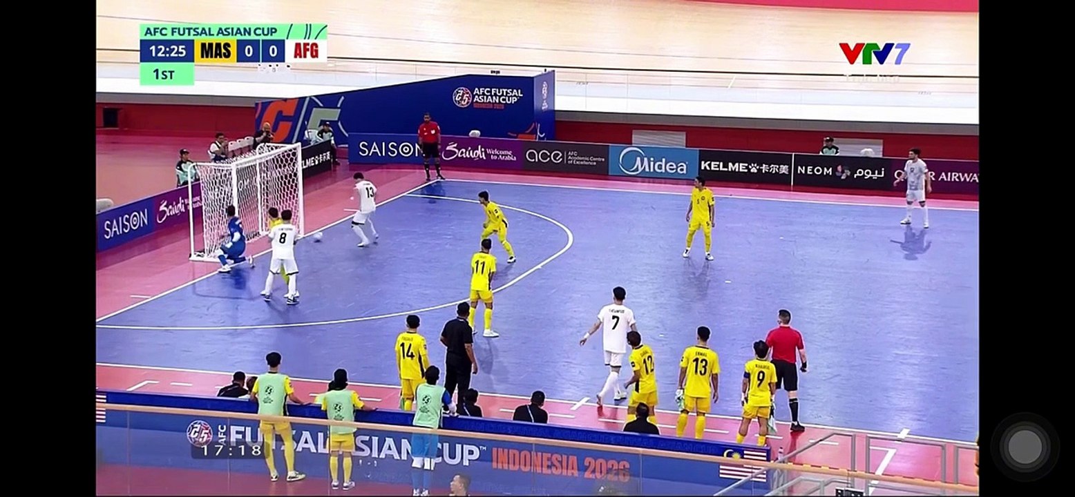 Highlight VTV7 | Futsal Malaysia 🇲🇾 0-7 Futsal Afghanistan 🇦🇫 | Bảng D - VCK Futsal Châu Á năm 2026
