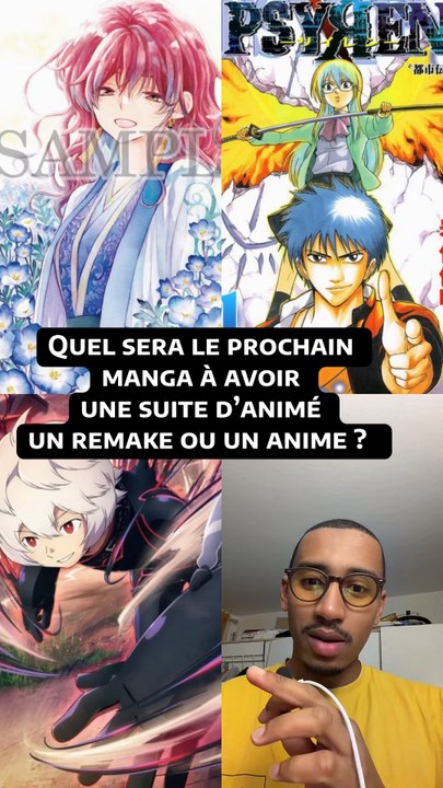 Quel  autre manga aura bientôt un nouvel anime ou une suite ?