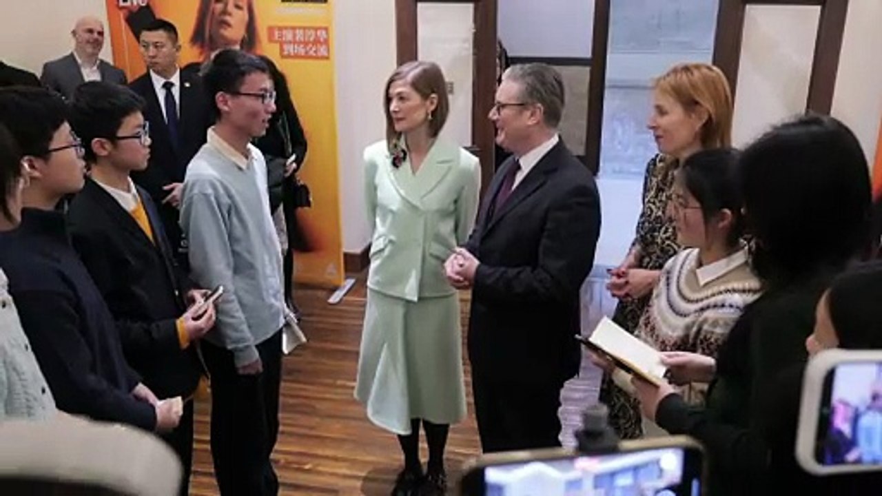 PM is joined by Rosamund Pike during theatre visit in China