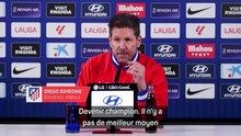 Pour Simeone, gagner la Liga est le “meilleur moyen de faire taire les sifflets”