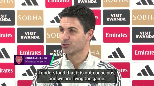 Arteta defends 'respectful' touchline antics